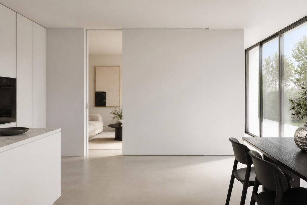 découvrez nos solutions et systèmes de porte coulissante affleurante invisible pour un intérieur épuré, alliant design moderne et fonctionnalité optimale.