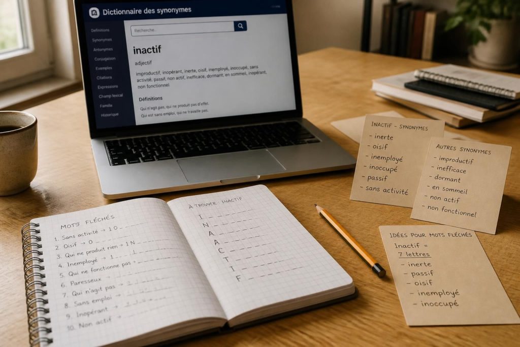 découvrez des synonymes et des solutions pour le mot 'inactif' dans les mots fléchés et autres jeux de lettres, afin de vous aider à avancer rapidement dans vos grilles.