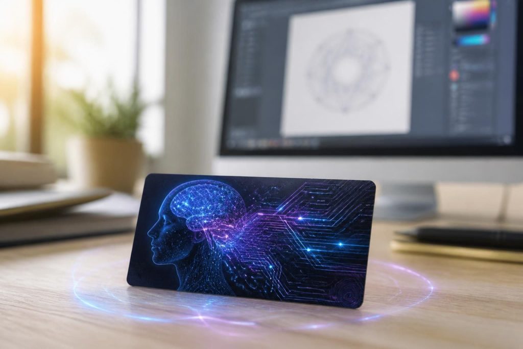 créez gratuitement une carte de visite innovante grâce à l'intelligence artificielle. personnalisez facilement votre design unique pour impressionner vos contacts.
