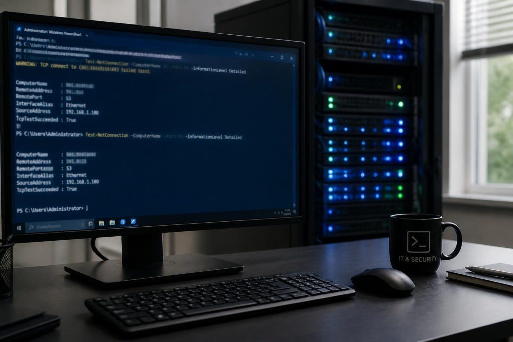 découvrez comment utiliser powershell pour tester les ports tcp et udp et vérifier la connexion sur un serveur de manière simple et efficace.