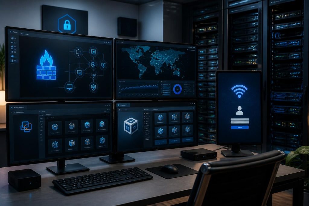 guide complet en pdf pour configurer pfsense comme firewall sur vmware et virtualbox, avec mise en place d'un portail captif sécurisé.